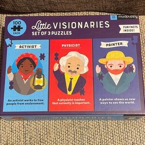 Mudpuppy Little Visionaries Set of 3 puzzles 
ONE piece MISSING.